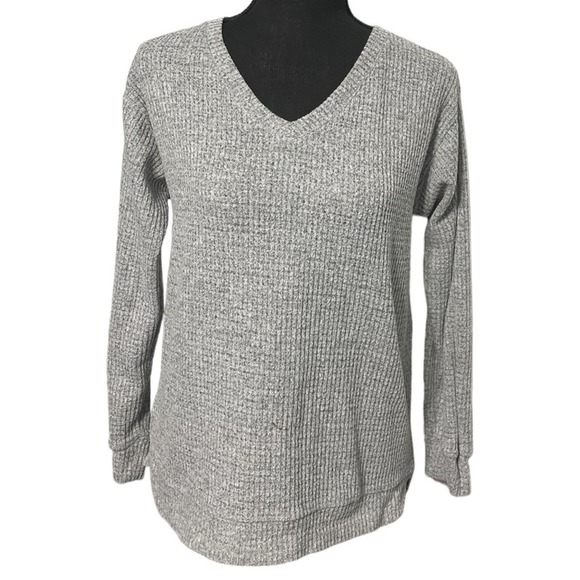Tranquil & True ribbed long sleeve crewneck shirt - Picture 1 of 5
